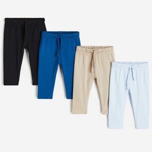 H&M Cotton Jersey Jogger Pants - 4 Pack